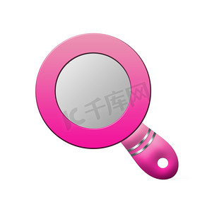 logo设计摄影照片_粉色镜面logo