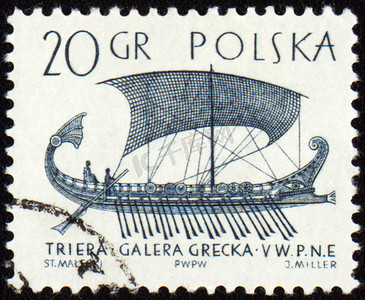 邮票上的希腊厨房特里尔