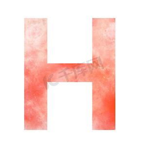 h字母创意设计摄影照片_橙色空间字母表。