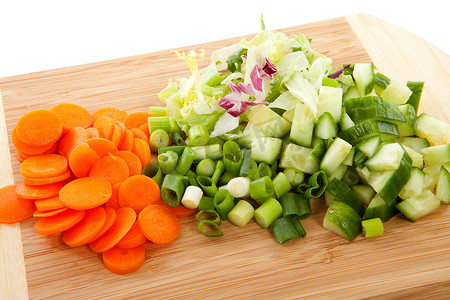 切菜板与蔬菜