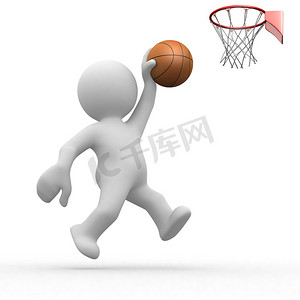 篮球3d摄影照片_3d人体篮球