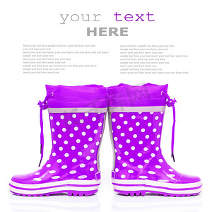 紫色橡胶靴