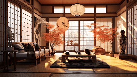 日式装修风格的客厅