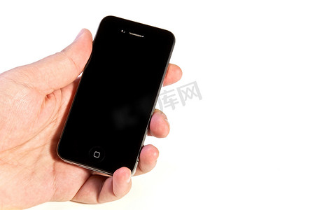 手机黑色苹果手机摄影照片_苹果手机