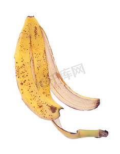 废品分类标识摄影照片_香蕉皮