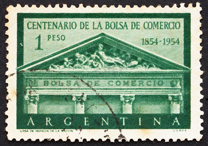 邮票阿根廷 1954 年布宜诺斯艾利斯证券交易所