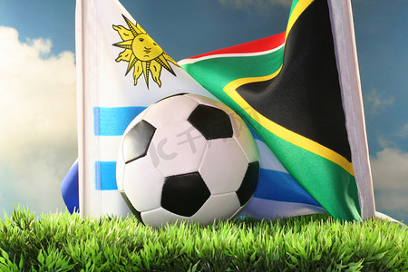 世界杯足球足球摄影照片_2010 年世界杯乌拉圭 vs 南非