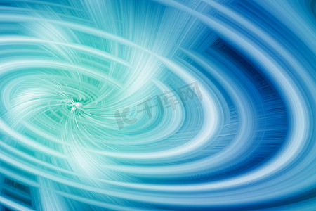 蓝色抽象曲线背景摄影照片_与旋风照明的抽象背景