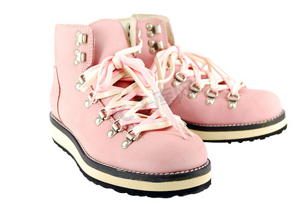 粉色登山靴