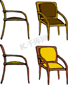 孤立的椅子卡通