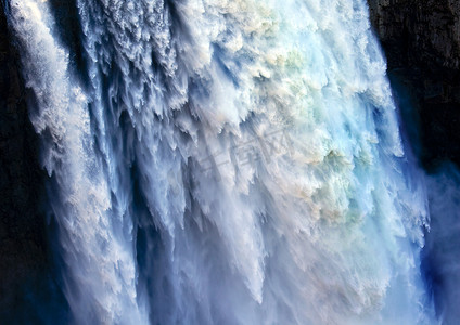 清汤混沌摄影照片_瀑布混沌 Snoqualme 瀑布抽象华盛顿