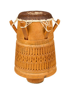 Djembe，苏里南打击乐器，手工制作的山羊皮木鼓，