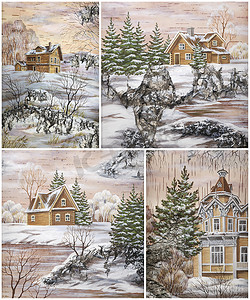 寒冬建筑摄影照片_西伯利亚建筑