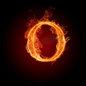 燃烧的字母 O