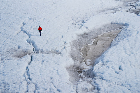 Nordenskiöld 冰川，Petuniabukta，北极，挪威