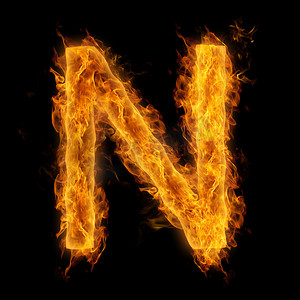 燃烧的字母 N