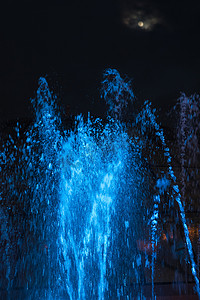 基辅摄影照片_基辅 Maidan Nezalezhnosti 的灯光音乐喷泉