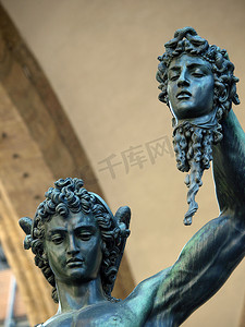 摄尔修斯摄影照片_佛罗伦萨 - 珀尔修斯拿着美杜莎的头 切利尼
