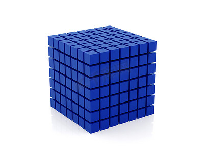 深蓝色立方体一套二