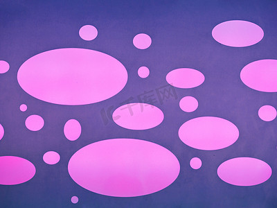 椭圆形气泡摄影照片_粉色和蓝色背景