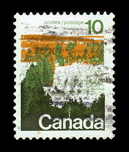 邮戳美国摄影照片_加拿大中部的冬季森林