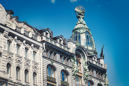 圣彼得堡著名歌手大厦建筑细节观
