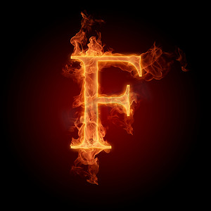 燃烧的字母 F