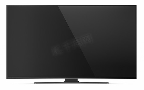UHD 智能电视与白色曲面屏幕