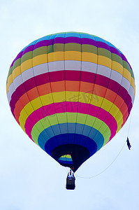 天空中的飞行员摄影照片_天空中的热气球