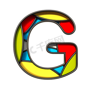 多色图层字体 Letter G 3D