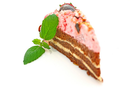 草莓味糖果摄影照片_草莓蛋糕