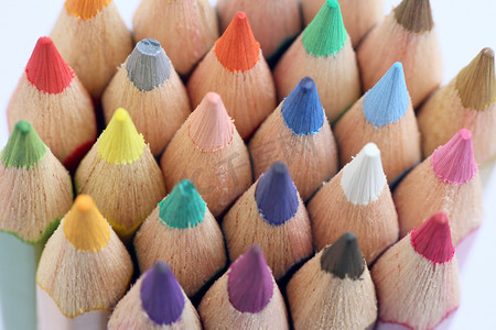 五颜六色的彩色铅笔宏