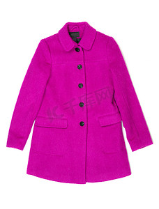 新款女时尚紫色大衣
