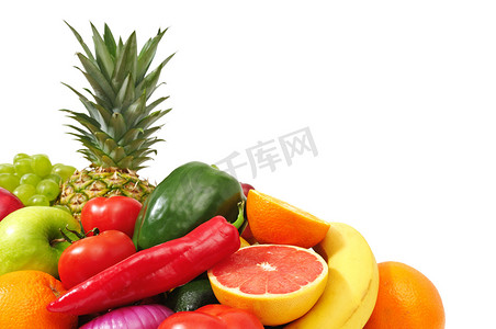 纳斯卡巨画摄影照片_水果和蔬菜