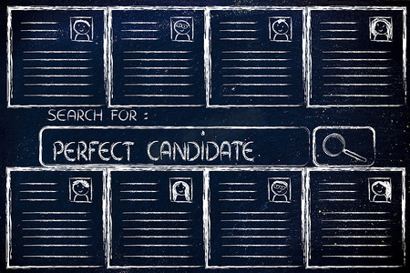 “搜索完美的候选人，简历数据库”