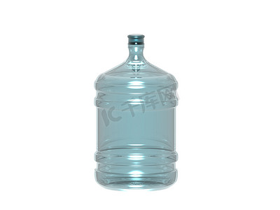 装水的蓝色塑料瓶