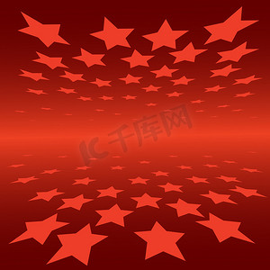 抽象背景红色星星