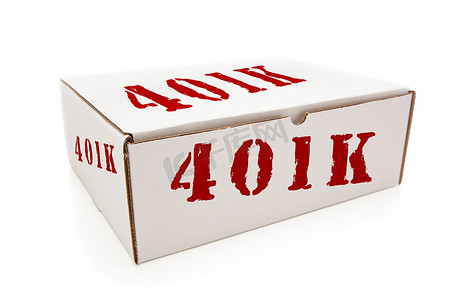 带有 401K 的白色盒子被隔离