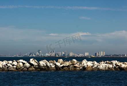 海边高层建筑摄影照片_长滩城市景观