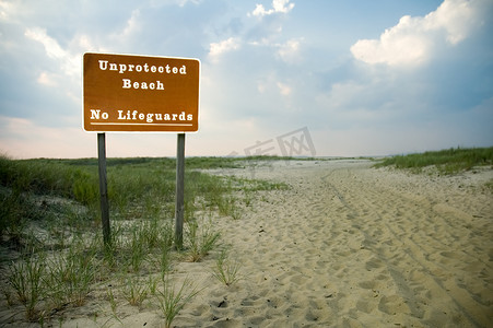 未受保护的海滩