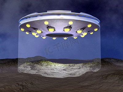 UFO 着陆-3D 渲染