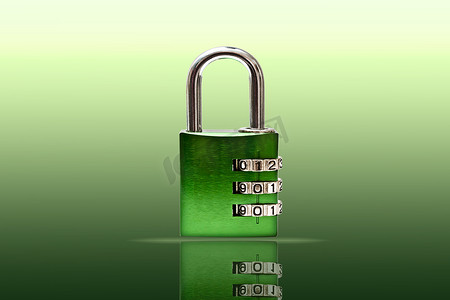 绿色密码锁