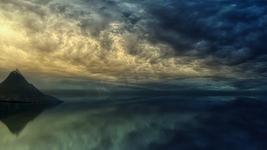 基克拉泽斯群岛的希腊圣托里尼岛，世界上最著名的日落在破火山口的海上