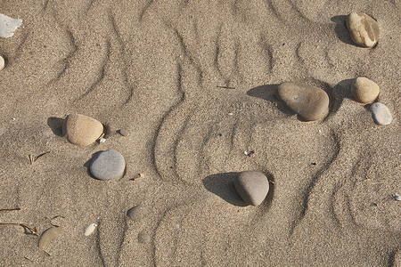 用鹅卵石风吹平沙子的质地 #4