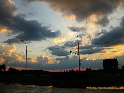 夕阳下的天空