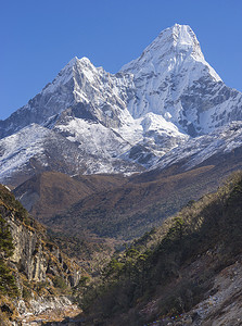 喜马拉雅山珠穆朗玛峰大本营跋涉阿玛达布拉姆峰