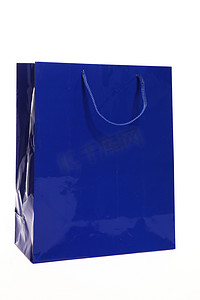 蓝纸购物袋或手提袋