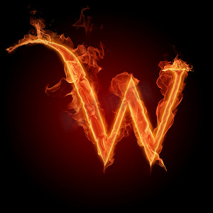 燃烧的字母 W