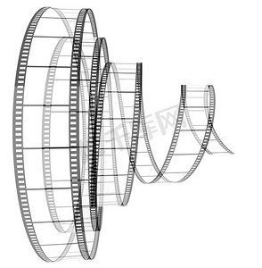 3d 电影片段向前滚动