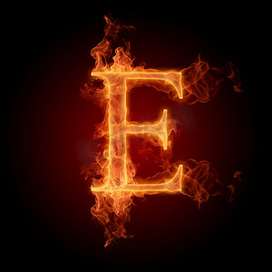 燃烧的字母 E
